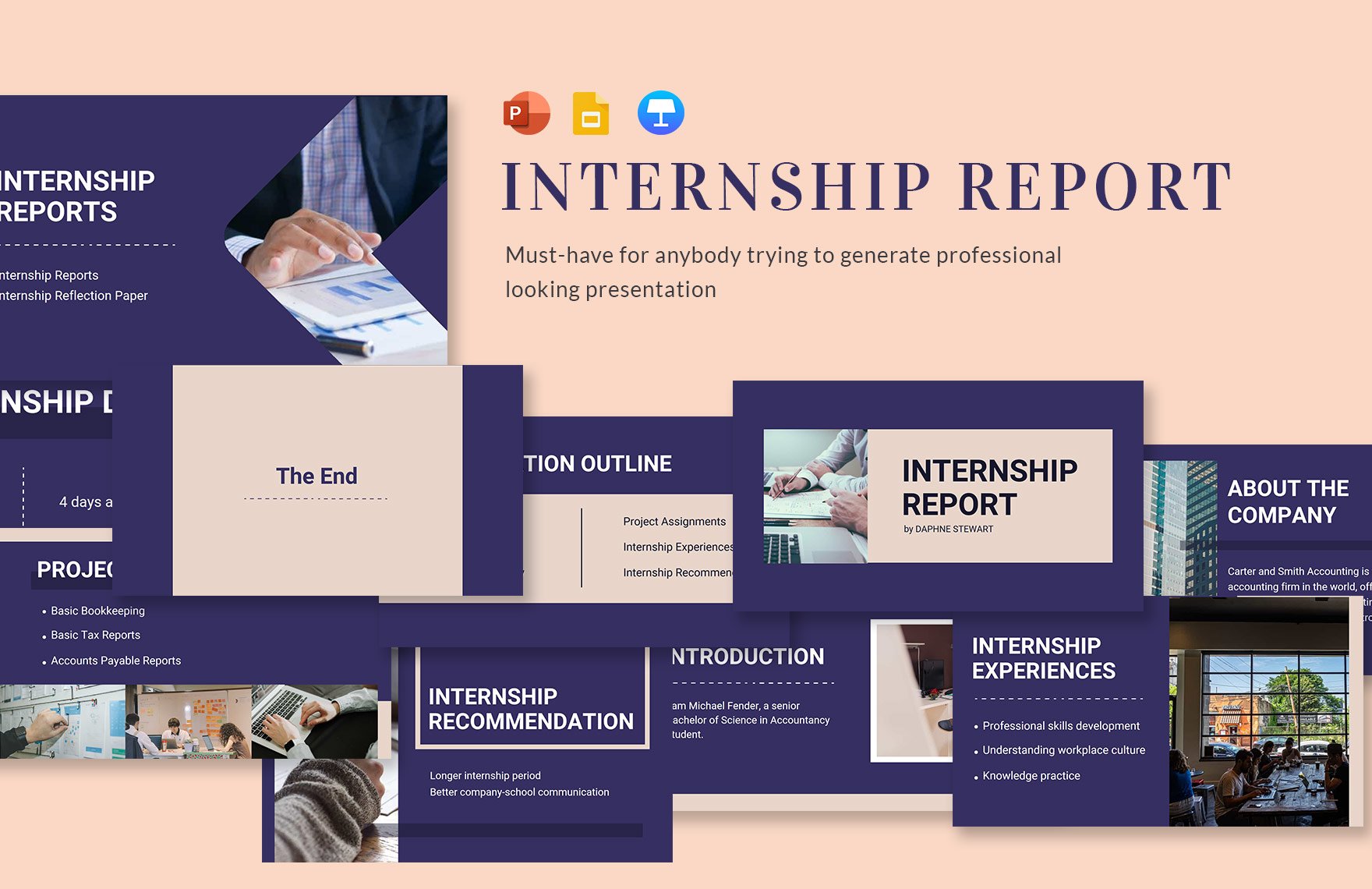 Internship Report Presentation Template