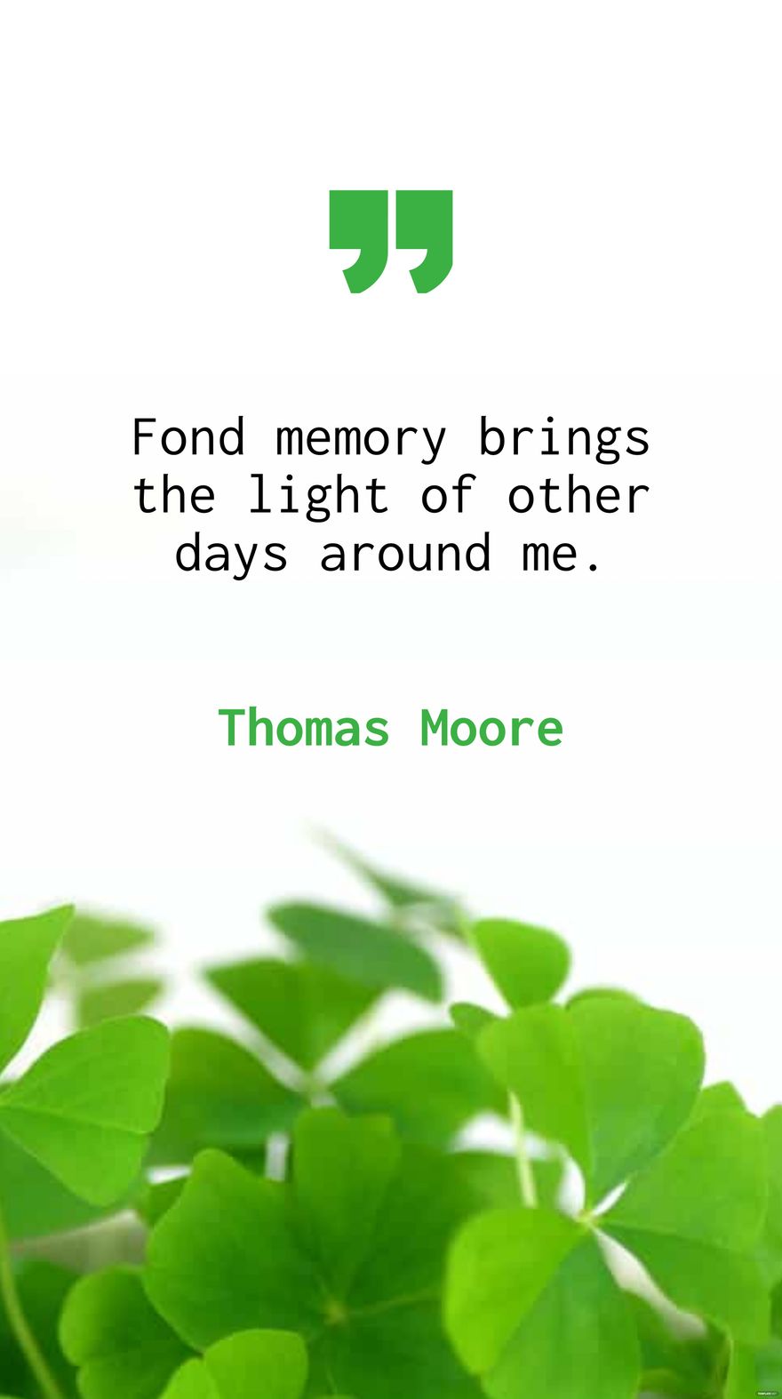 Free Thomas Moore - Fond memory brings the light of other days around me.
