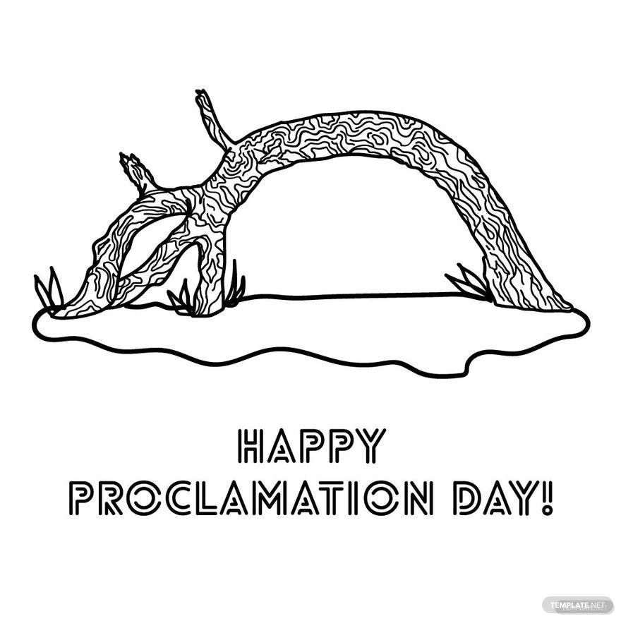 Proclamation Day Drawing Vector