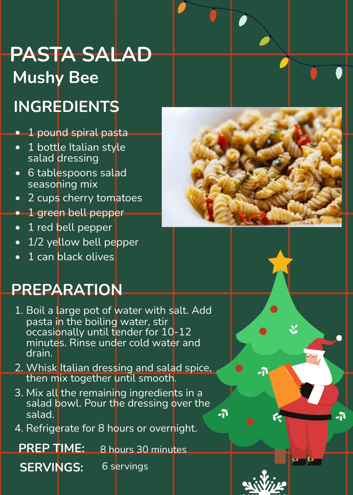 Christmas Recipe Page Template Word PSD Template net Christmas Recipe Page Template Word PSD Template net