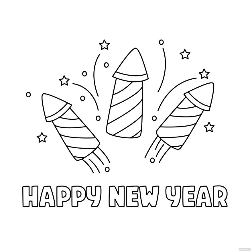 Happy New Year Lettering Drawing High-Res Vector Graphic - Getty Images