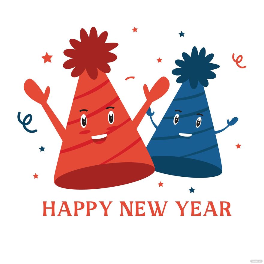 Cute New Year's Eve Clipart in Illustrator, PSD, EPS, SVG, JPG, PNG