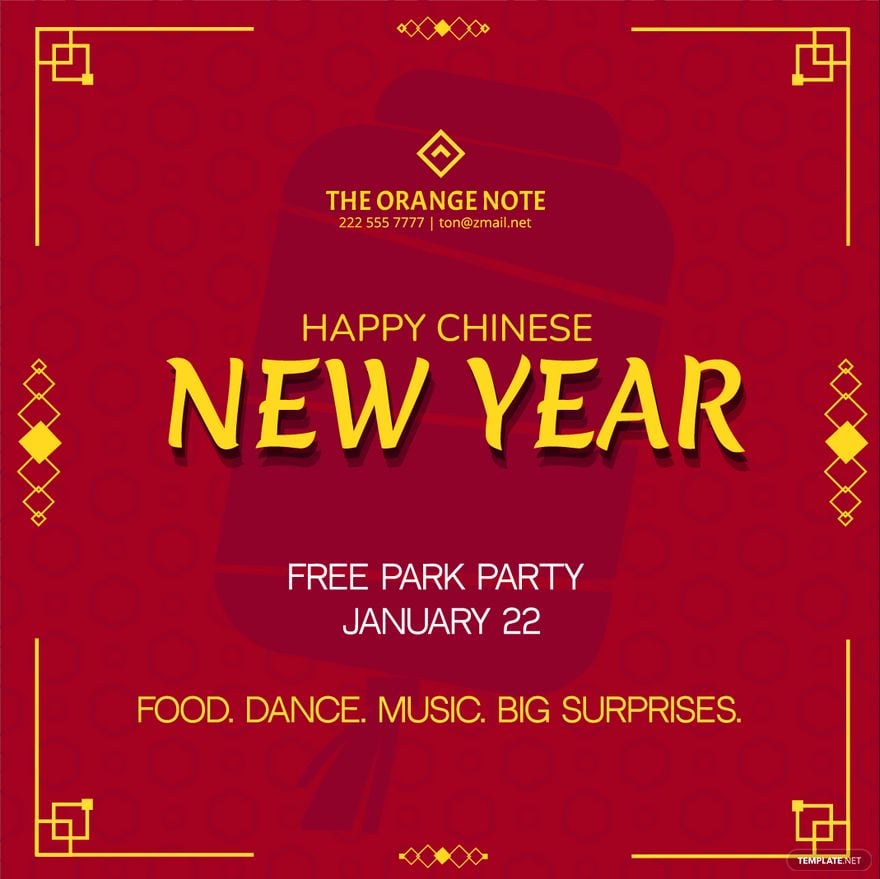 Chinese New Year Flyer Vector