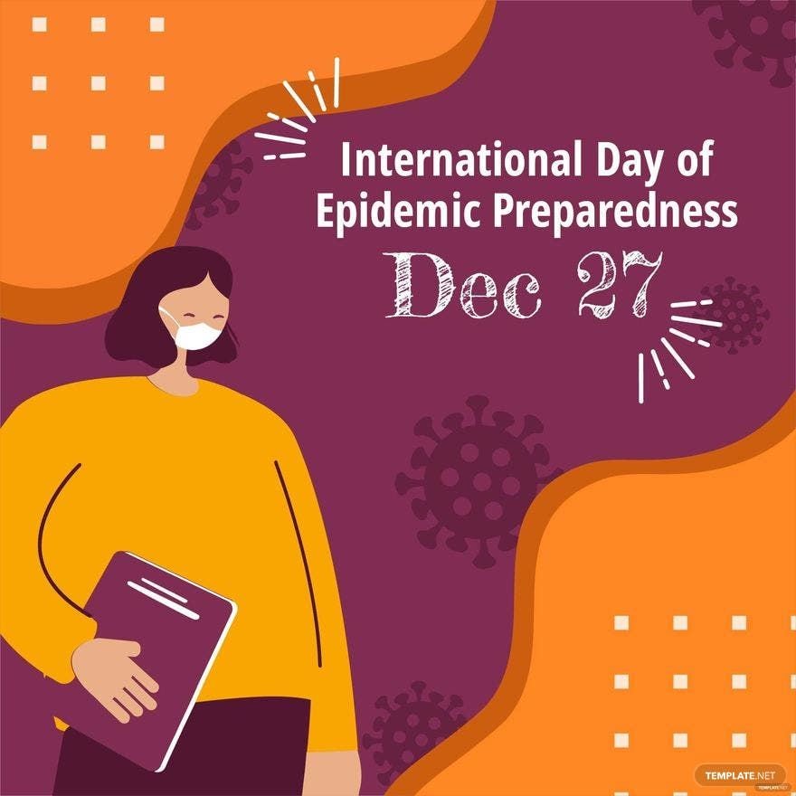 Free International Day of Epidemic Preparedness Poster Vector in Illustrator, PSD, EPS, SVG, JPG, PNG