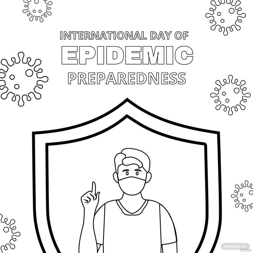 International Day of Epidemic Preparedness Drawing Vector