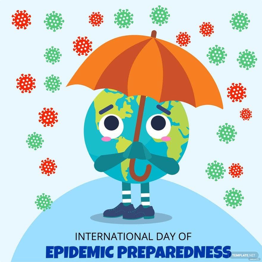 Free International Day of Epidemic Preparedness Cartoon Vector in Illustrator, PSD, EPS, SVG, JPG, PNG