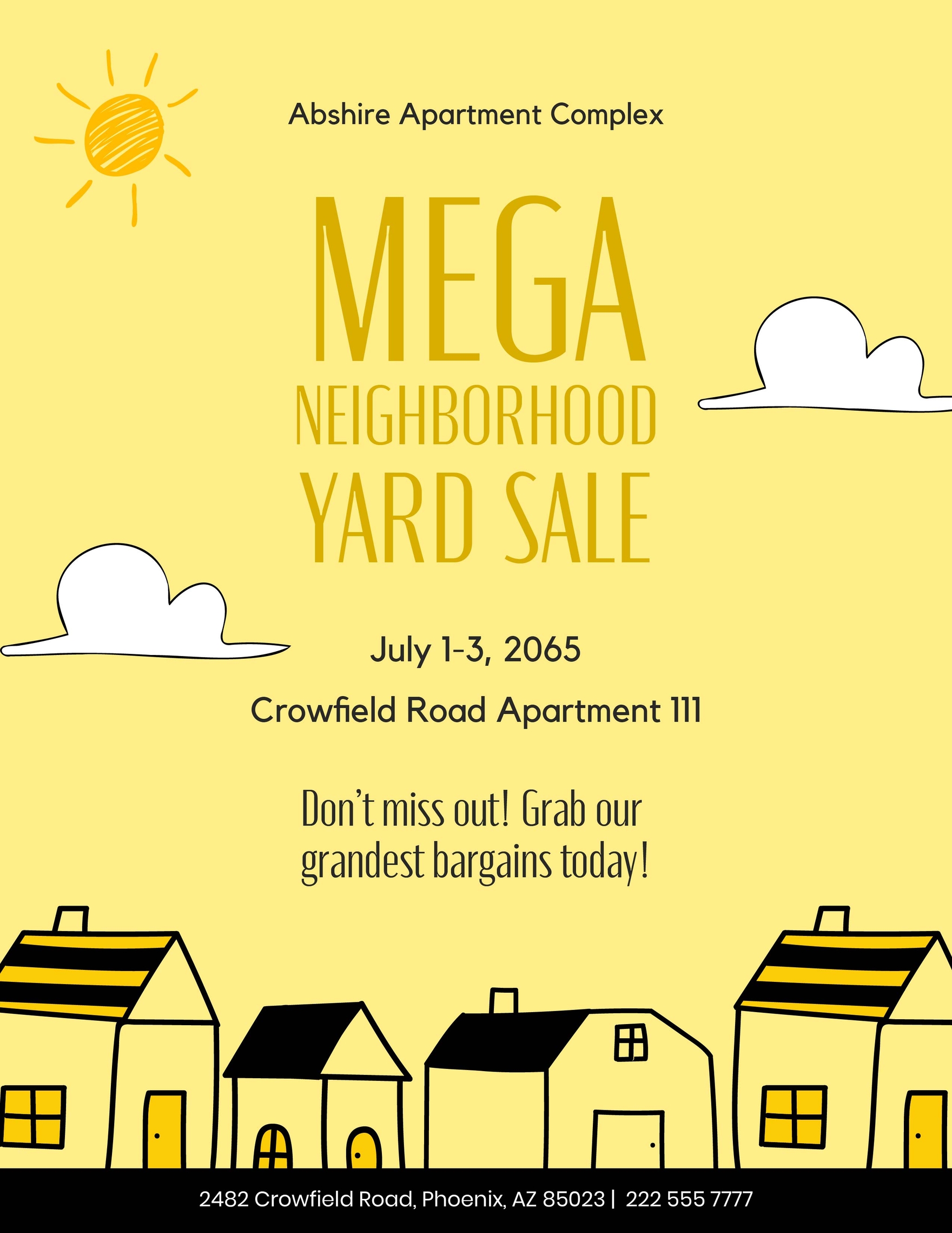 Yard Sale Promo Flyer Template in Word, Illustrator, PSD, Apple Pages