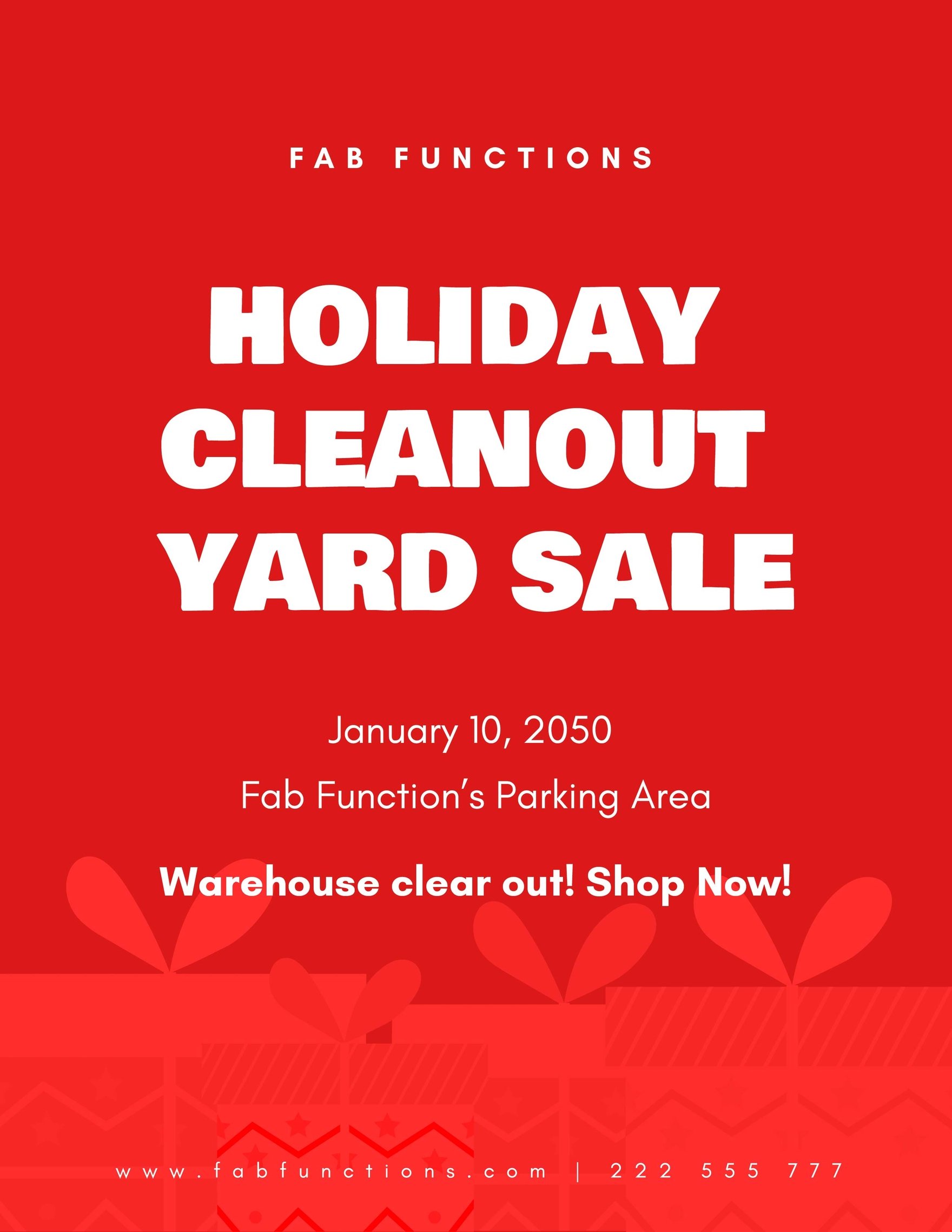 Holiday Yard Sale Flyer Template