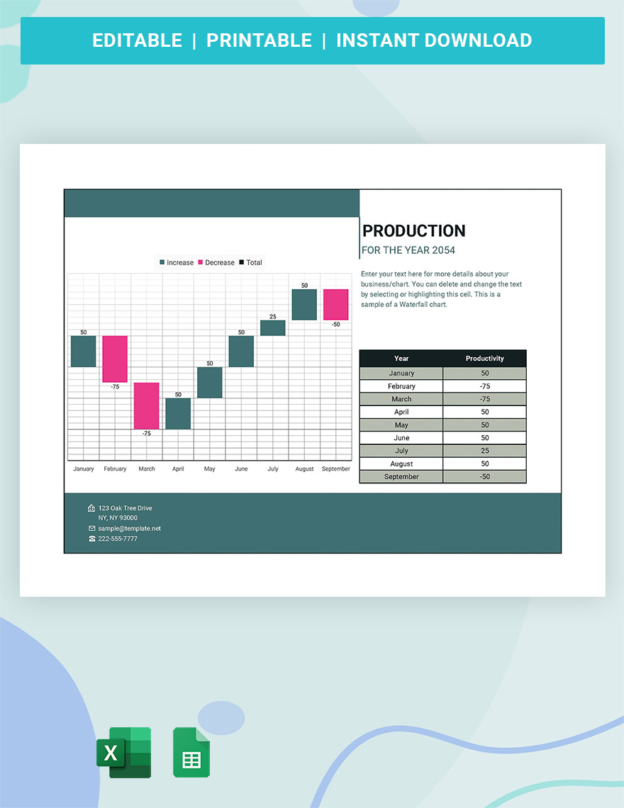 Free Simple Waterfall Chart Google Sheets, Excel