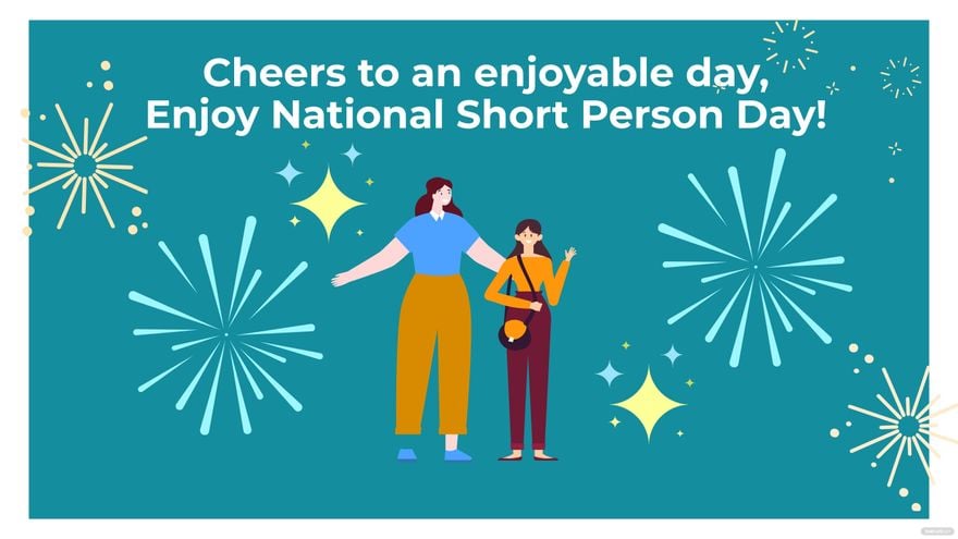 Free National Short Person Day Greeting Card Background