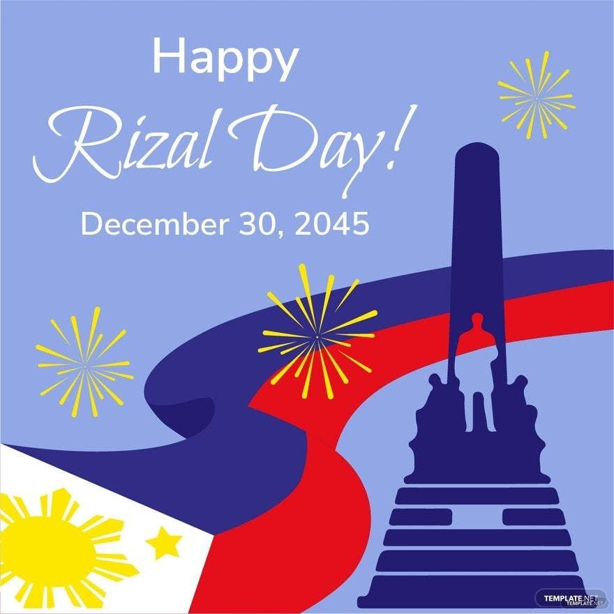 Rizal Day Wishes Vector