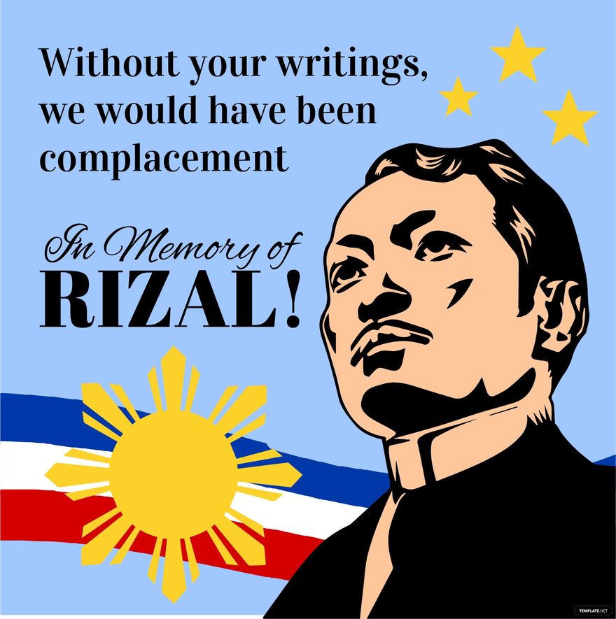 Rizal Day Greeting Card Vector