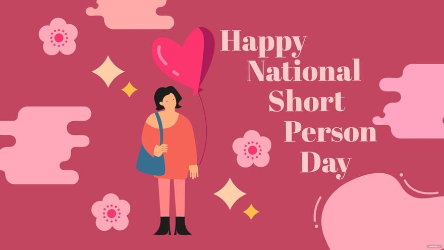 Happy National Short Person Day Background in PDF, Illustrator, PSD, EPS, SVG, JPG, PNG