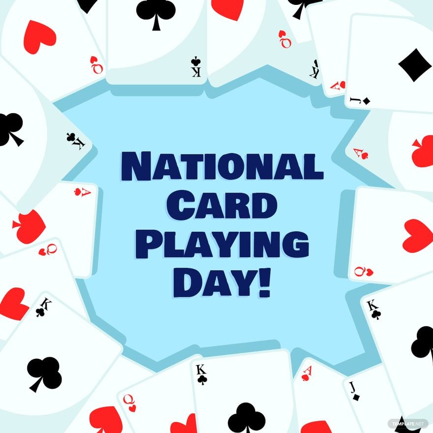 National Card Playing Day Vector