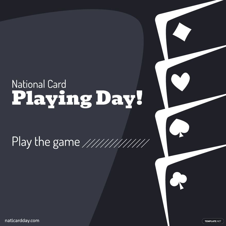 National Card Playing Day Poster Vector