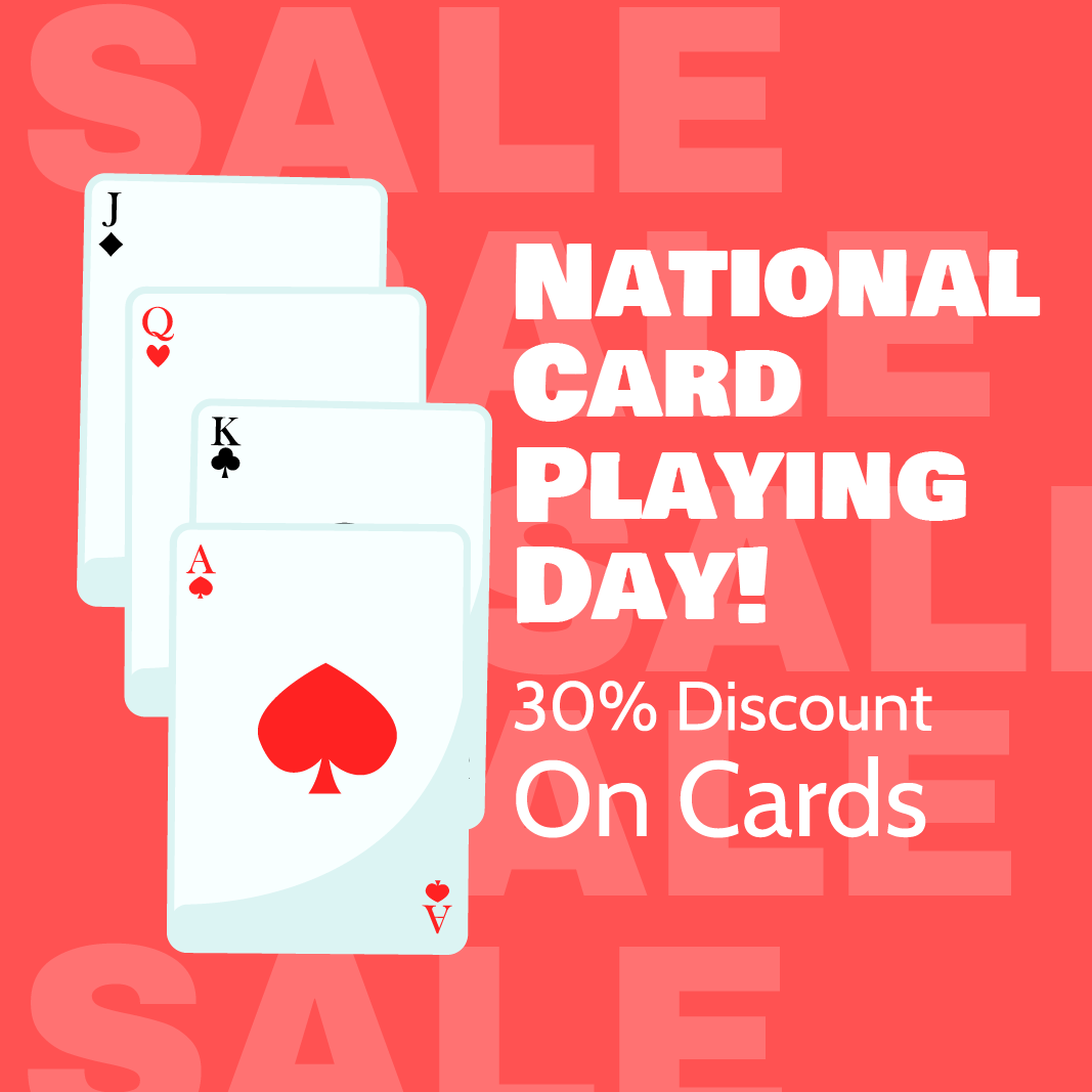 National Card Playing Day Flyer Vector