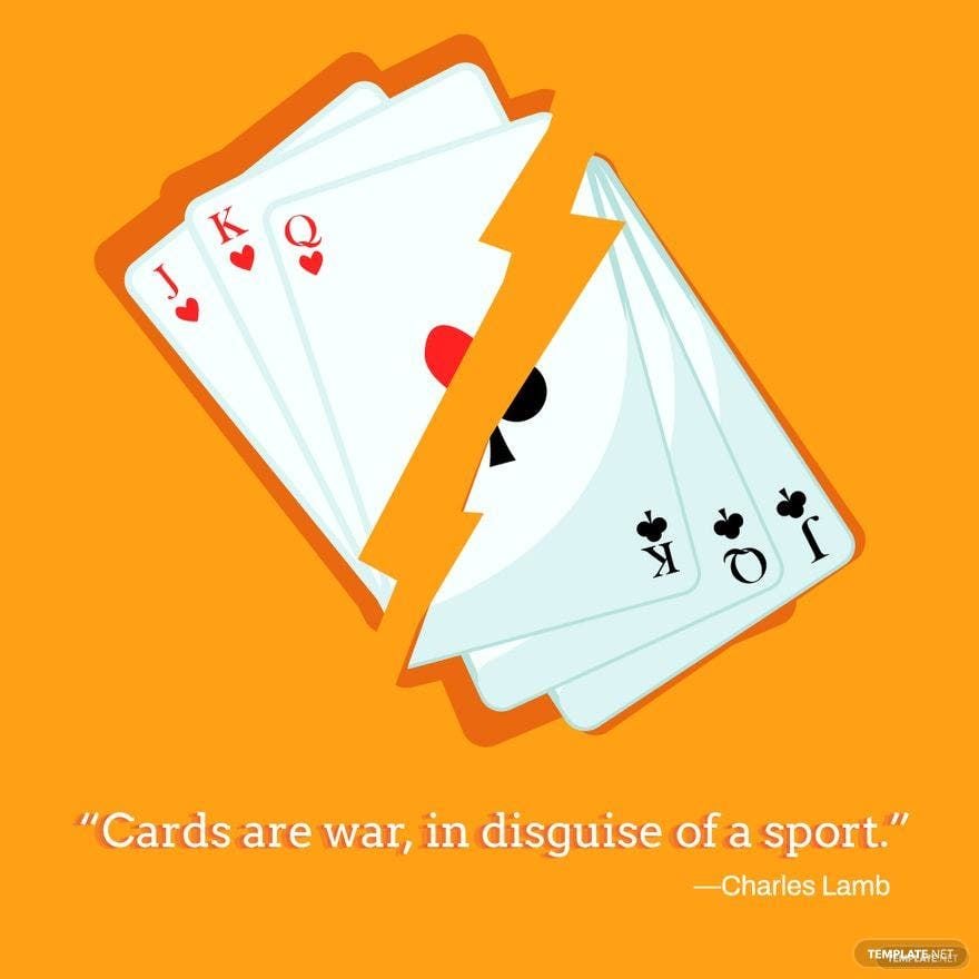 National Card Playing Day Quote Vector