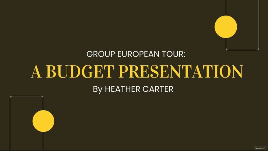 Creative Budget Presentation