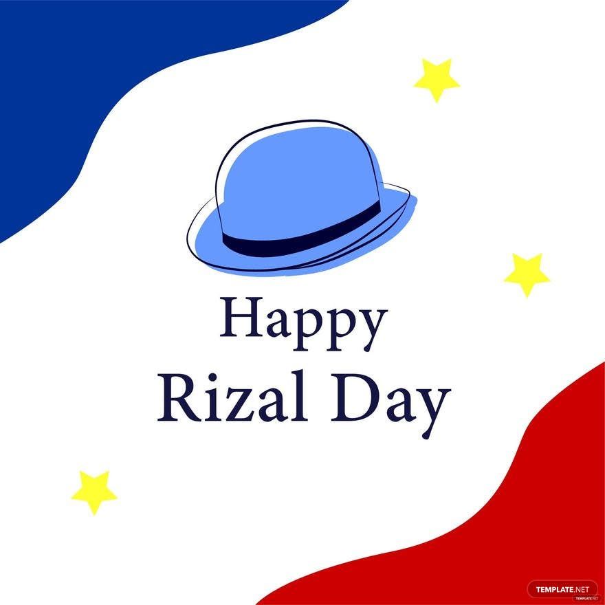 Happy Rizal Day Vector