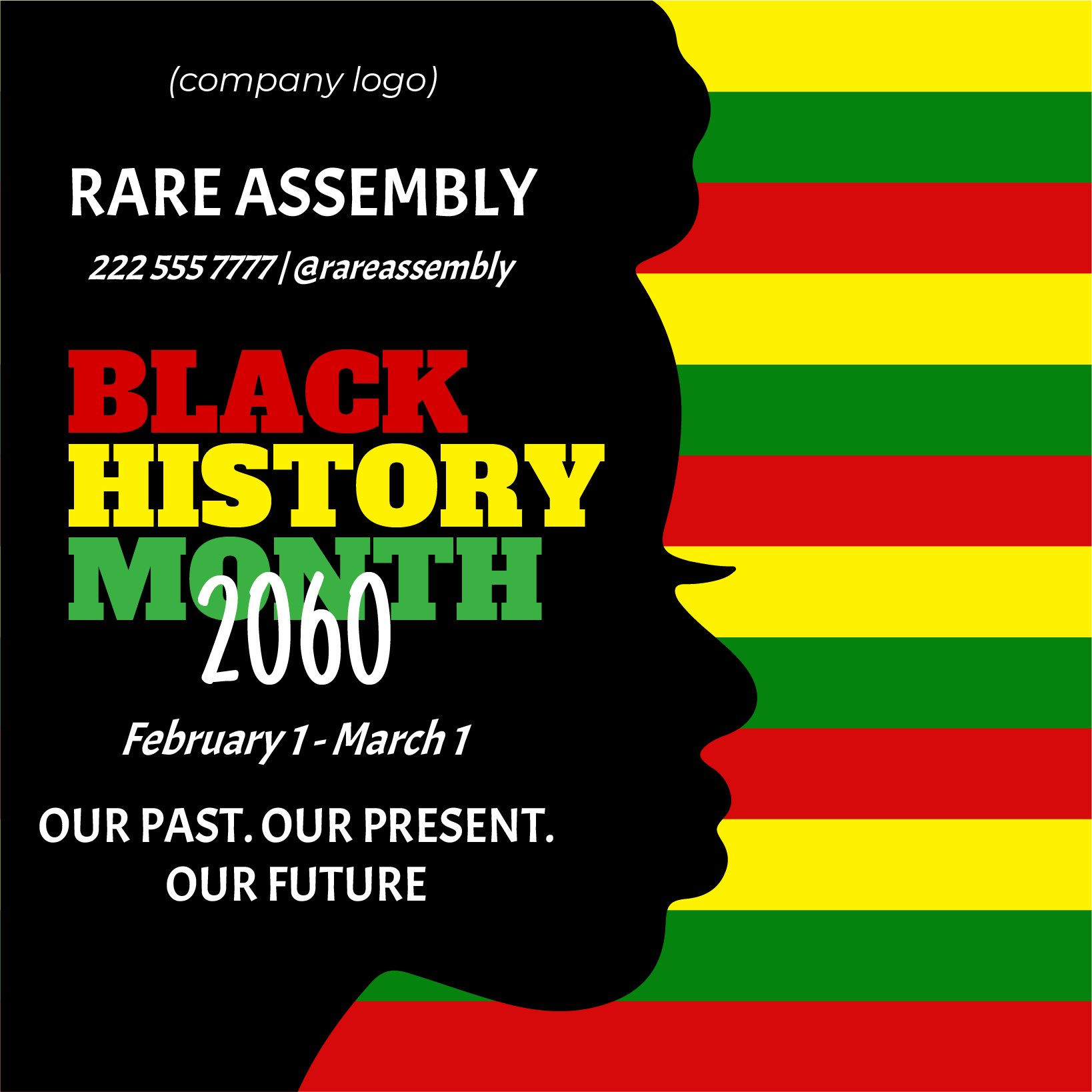 Black History Month Flyer Vector