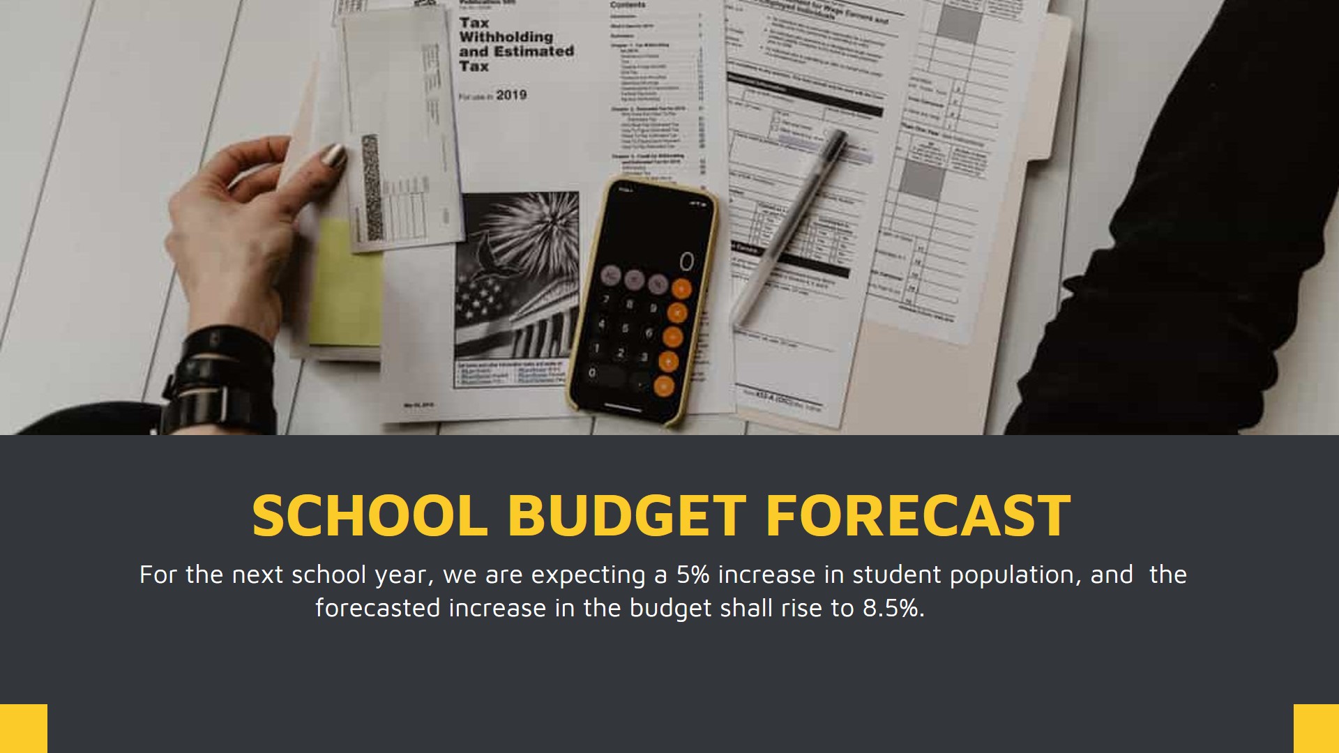 Free School Budget Presentation Template to Edit Online