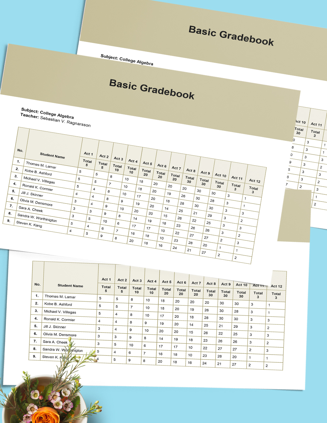 Free Gradebook Templates To Edit Online Free Gradebook Templates To Edit Online