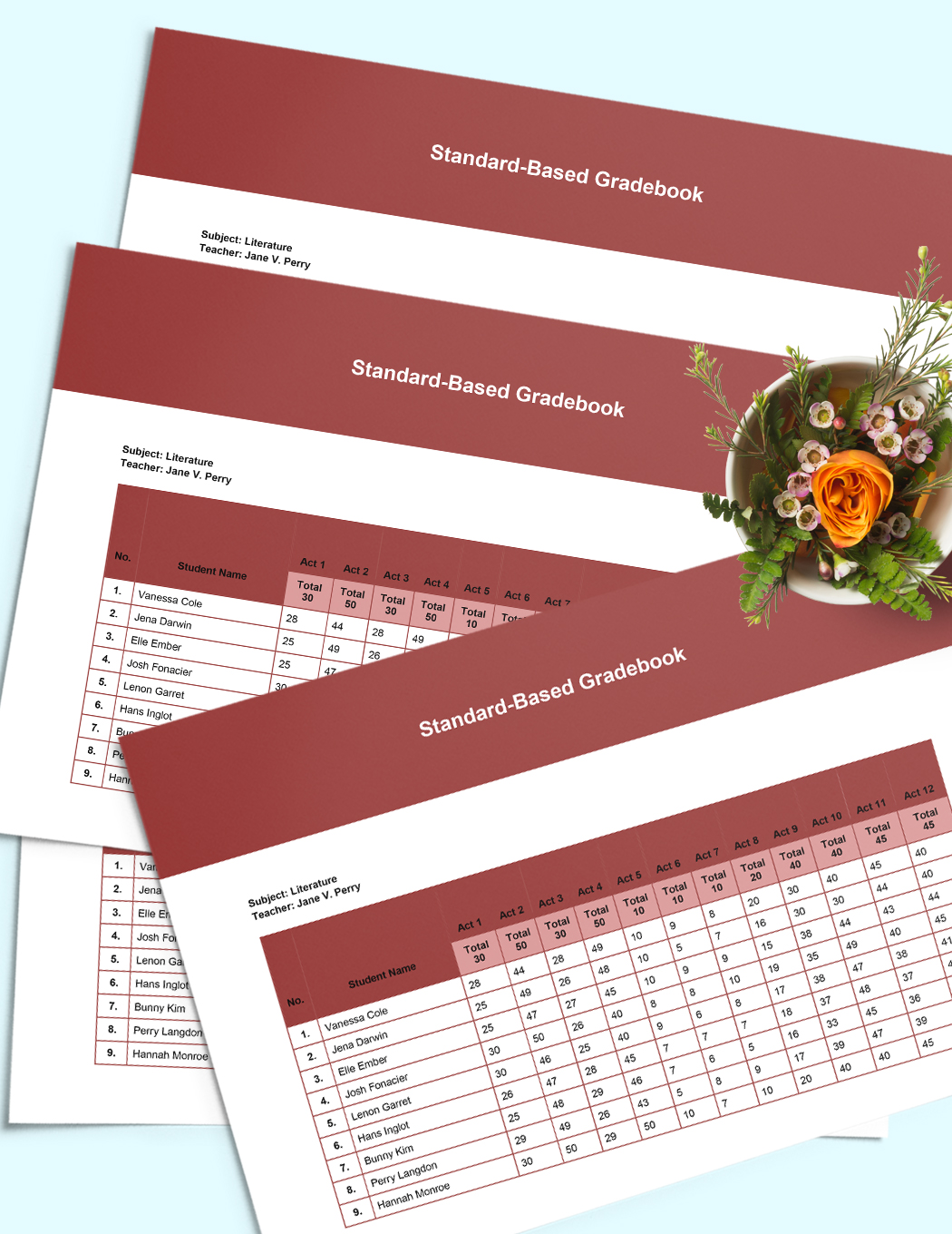 Free Gradebook Templates To Edit Online