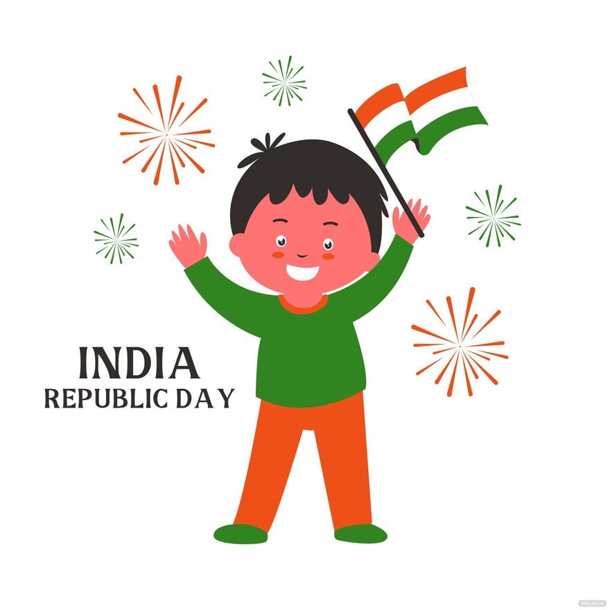 Free Republic Day Cartoon Clipart in Illustrator, PSD, EPS, SVG, JPG, PNG