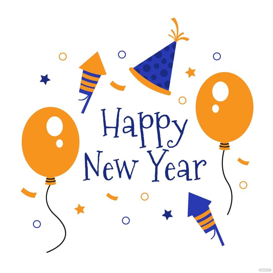 New Year's Day Design Clipart