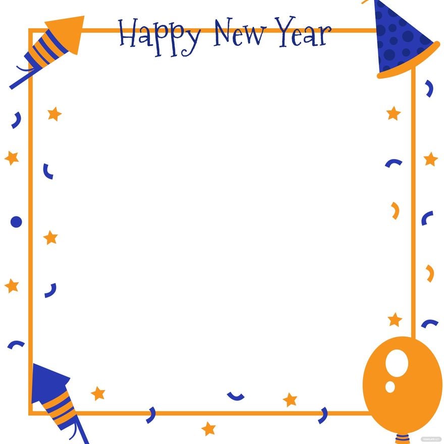 New Year's Day Border Clipart in EPS, Illustrator, JPG, PSD, PNG, SVG