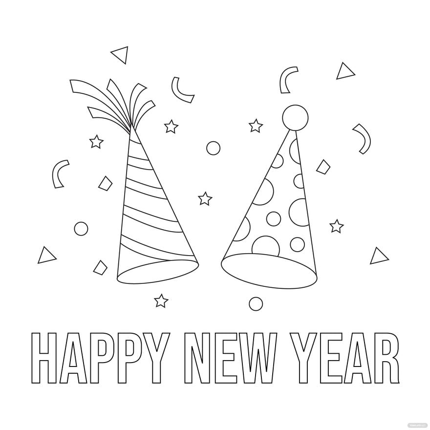 How to Draw a Happy New Year Card - Really Easy Drawing Tutorial-saigonsouth.com.vn