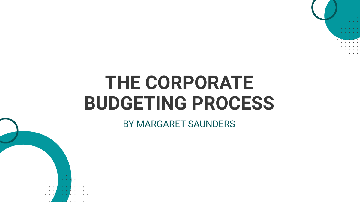 Budget Process Presentation Template