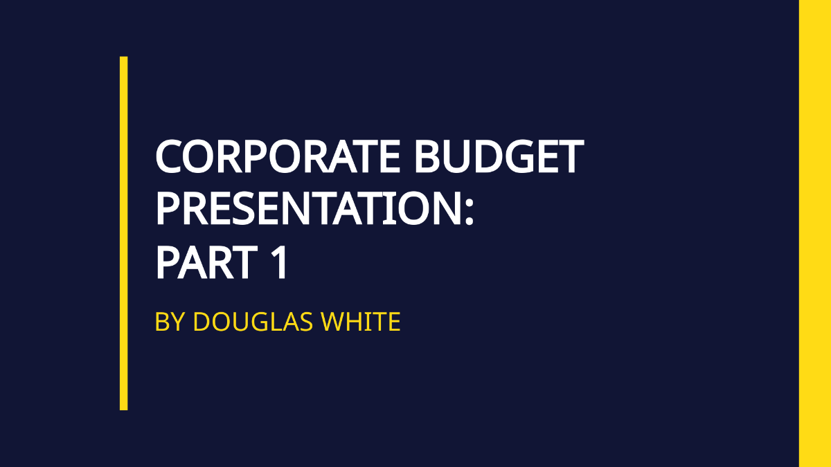 Half Budget Presentation Template