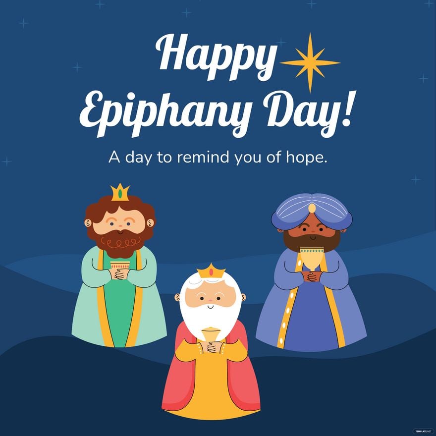 Epiphany Day Flyer Vector