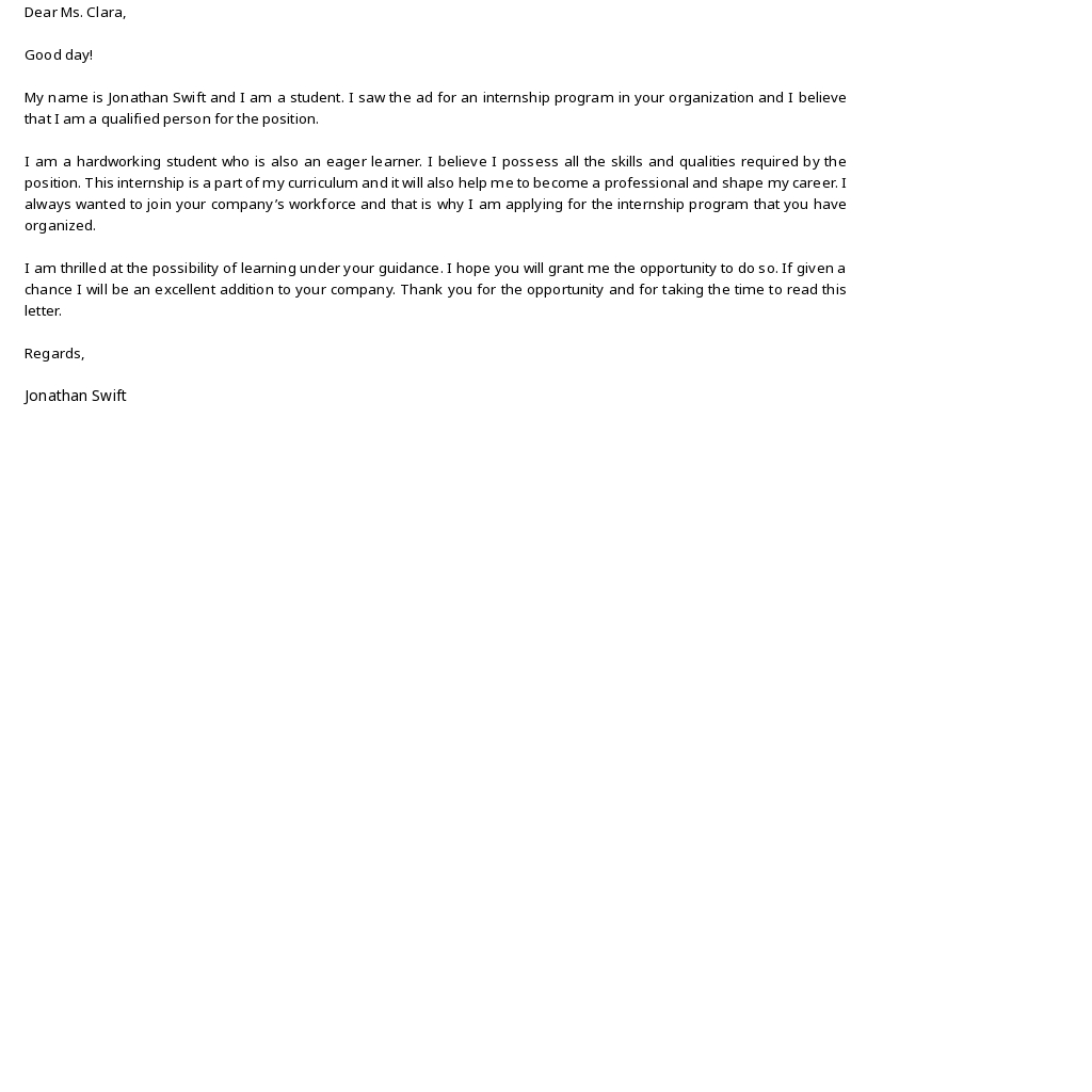 High School Resume Cover Letter Template - Google Docs, Word