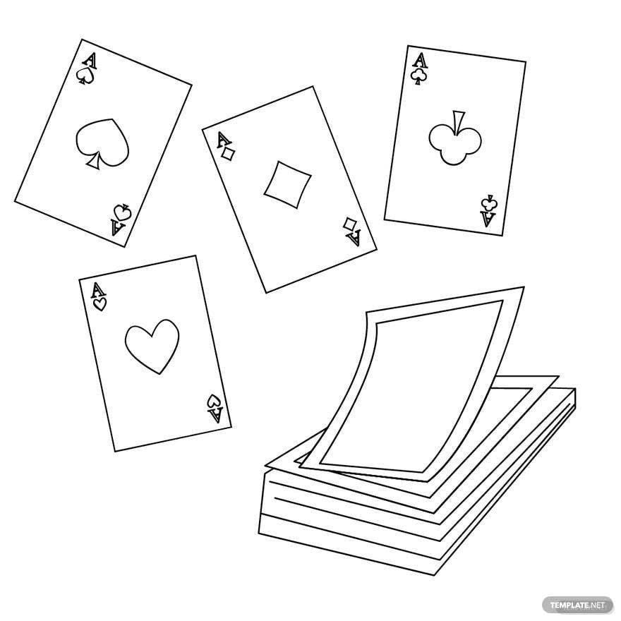 National Card Playing Day Drawing Vector