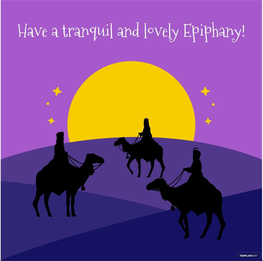 Epiphany Day Greeting Card Vector