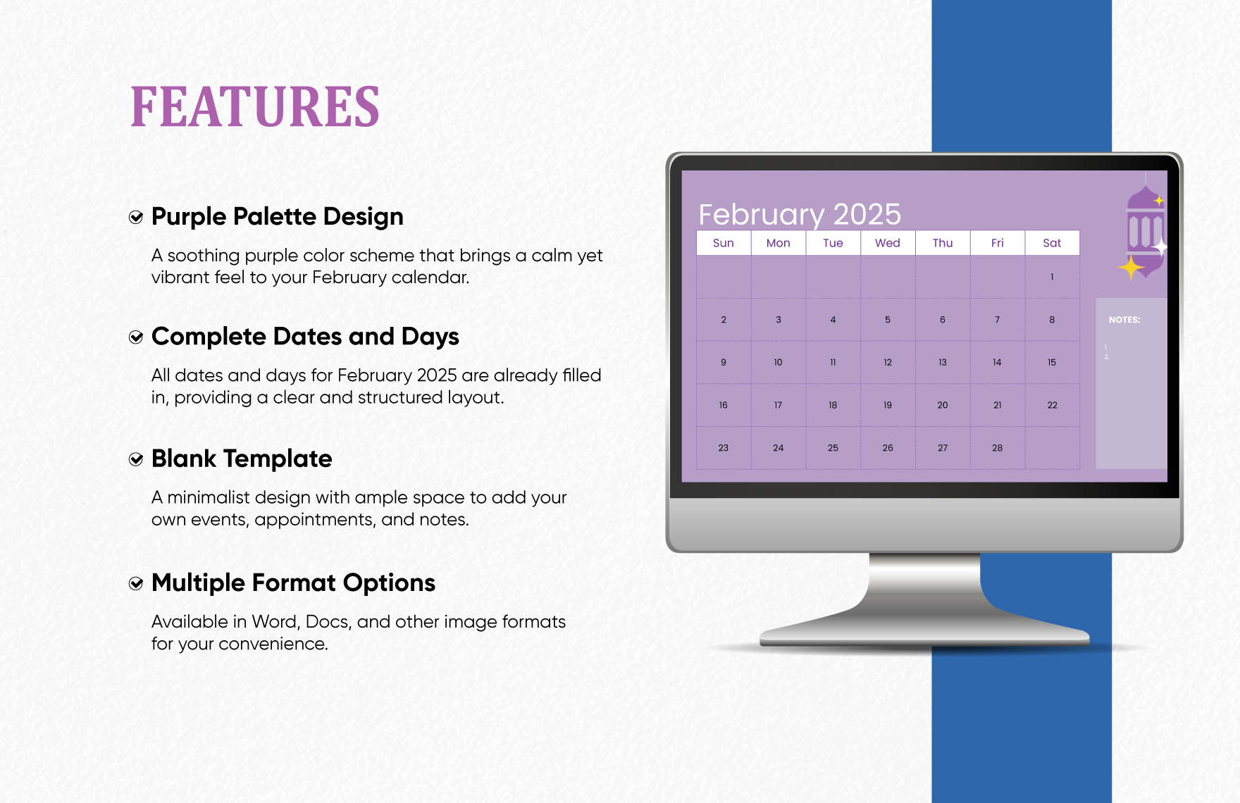 Blank February Calendar 2025