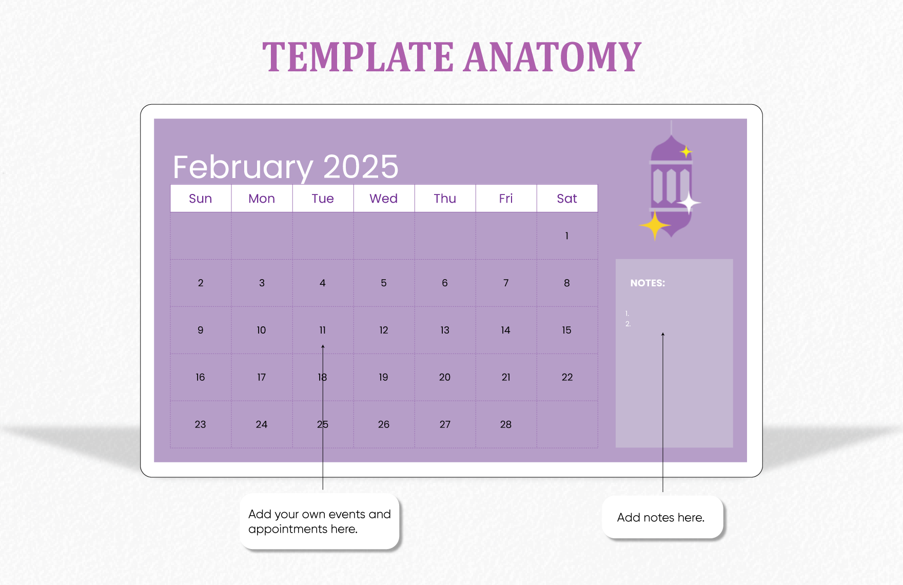 Blank February Calendar 2025