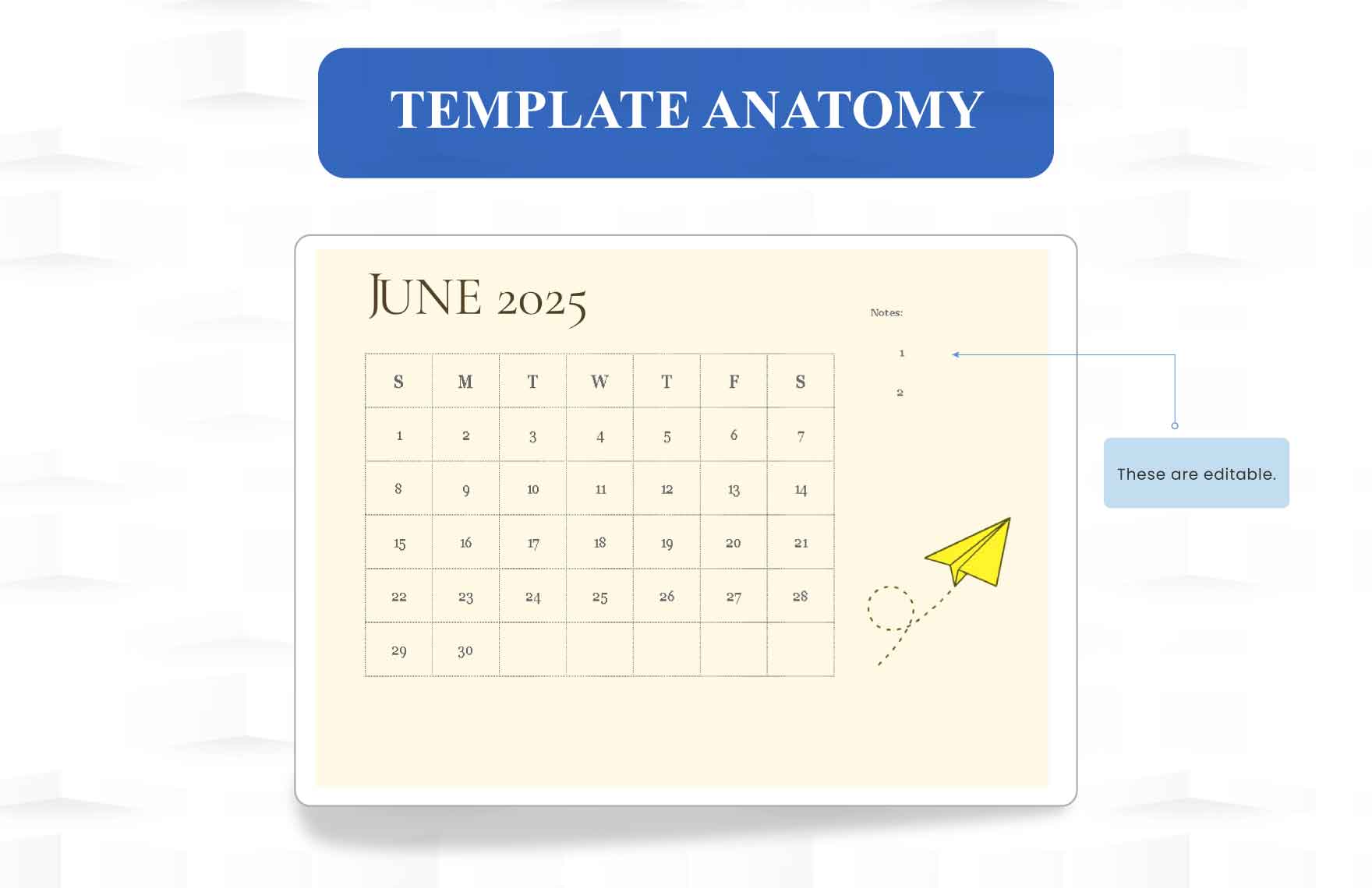 Blank June Calendar 2025