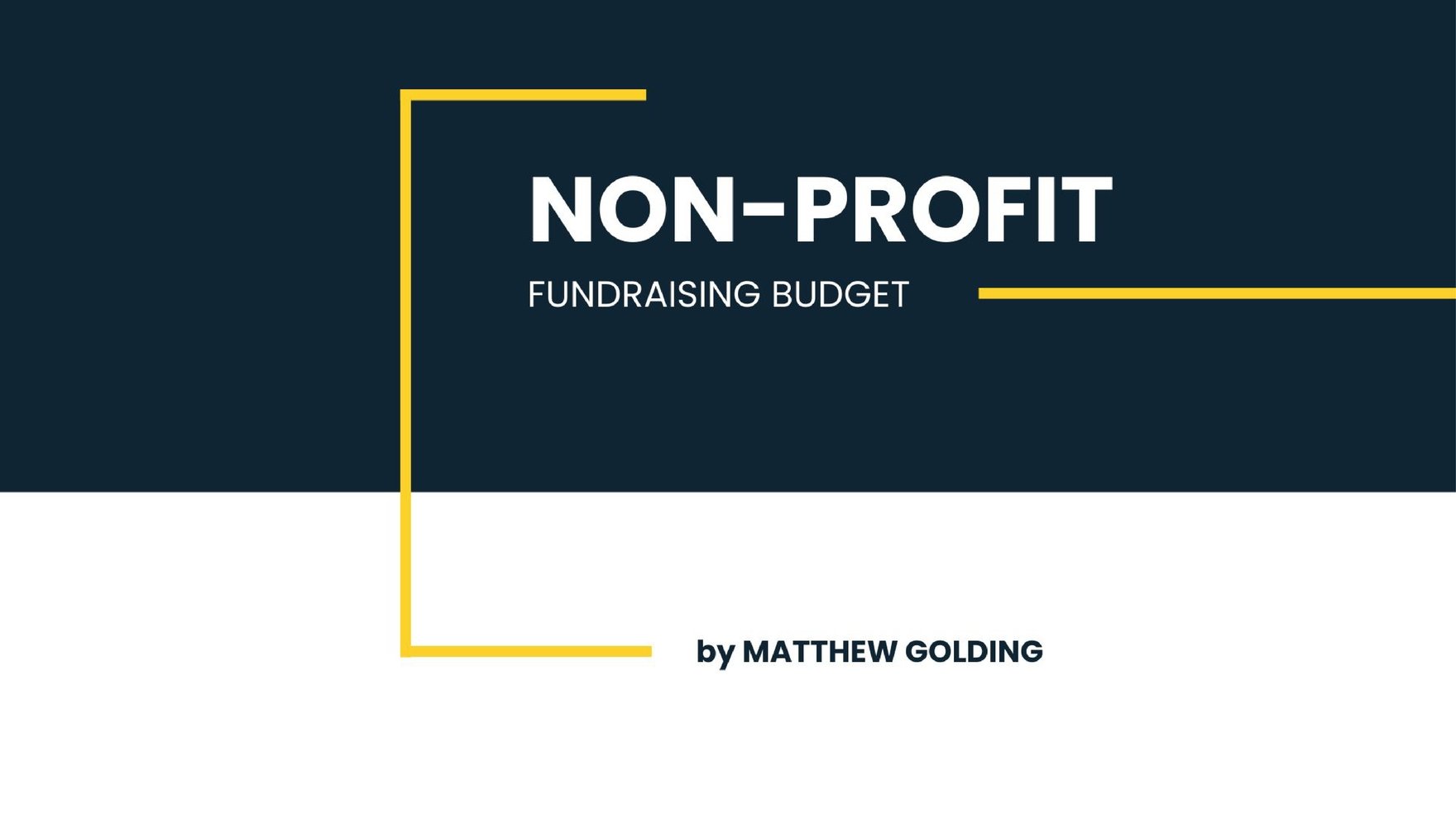 Non Profit Budget Presentation Template