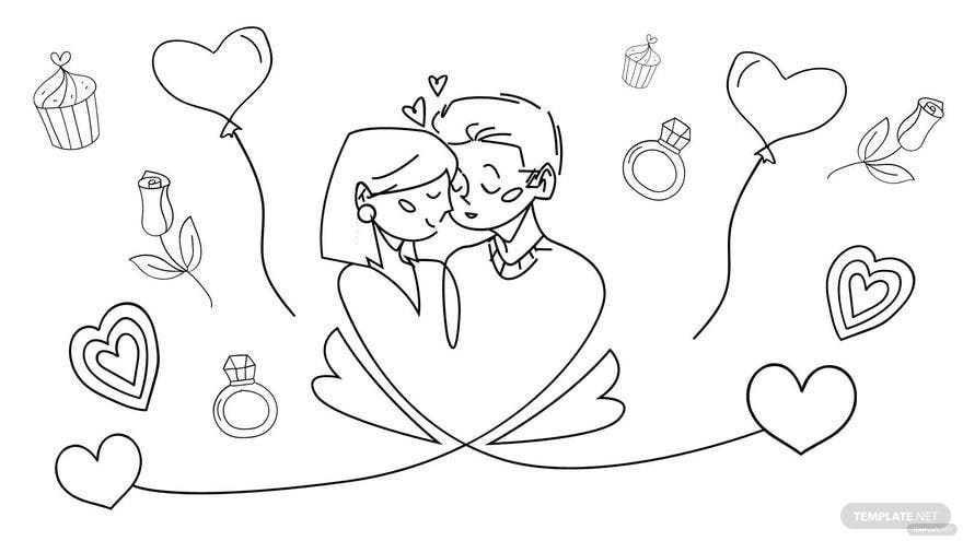 Valentine's Day Drawing Background in PDF, Illustrator, PSD, EPS, SVG, JPG, PNG