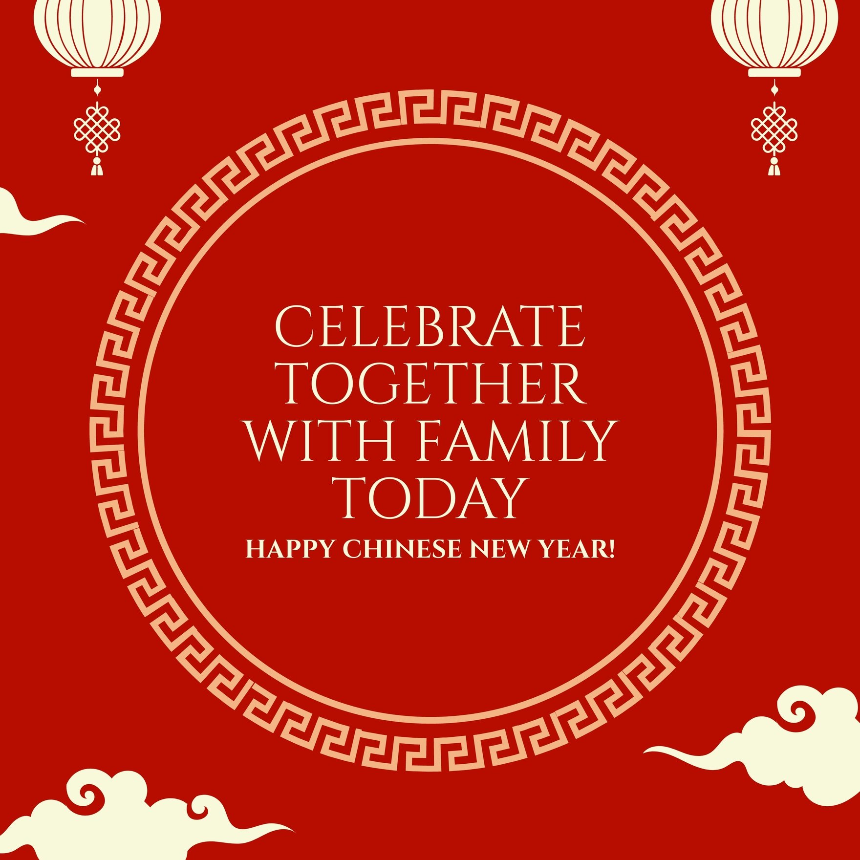 Chinese New Year FB Post in Illustrator, PSD, EPS, SVG, PNG, JPEG