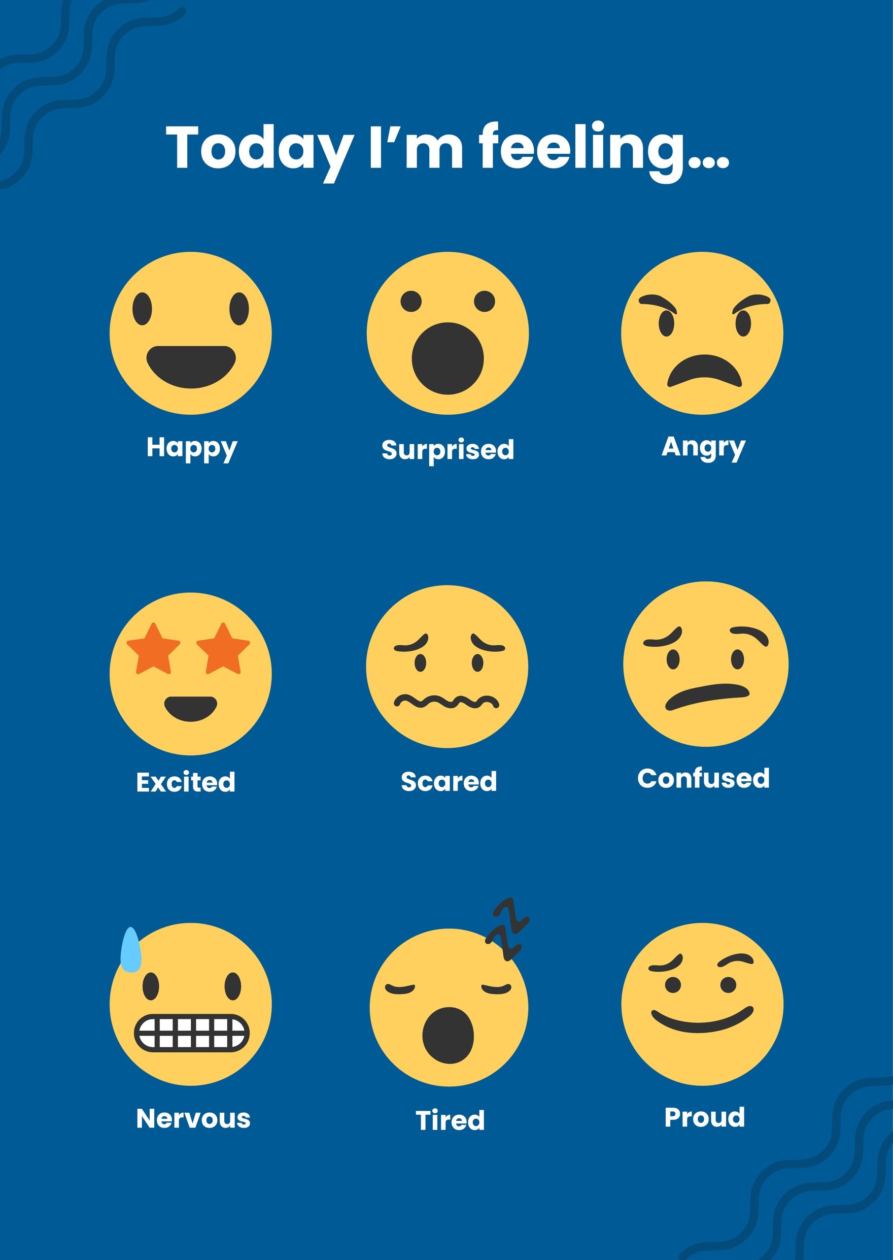 Feelings Chart in PDF, Illustrator
