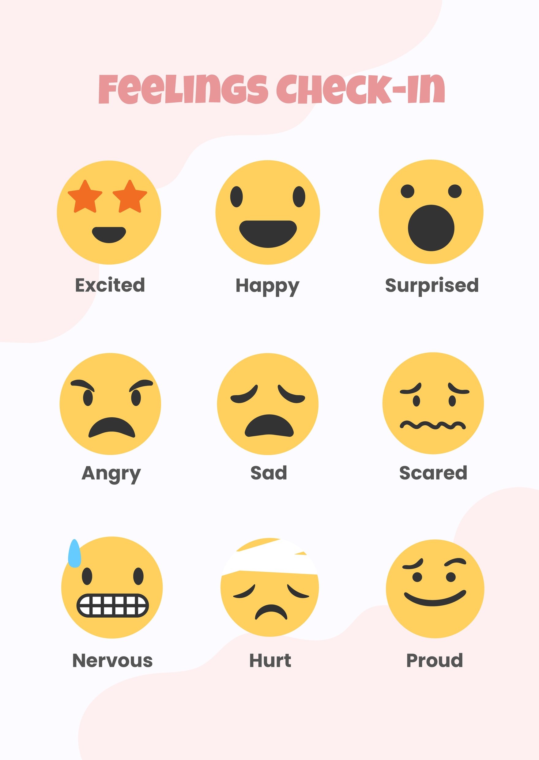 Free Minimalist Feelings Chart in PDF, Illustrator