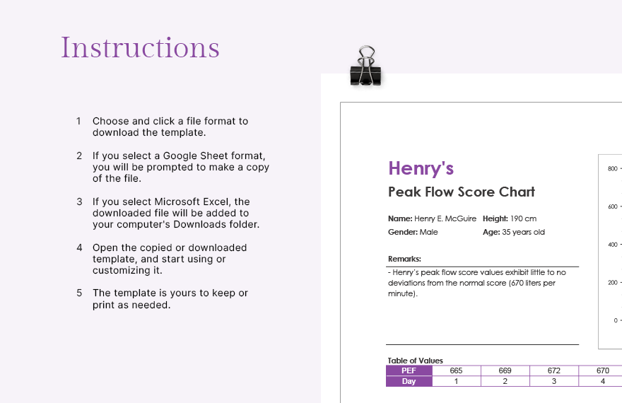 peak-flow-score-chart-excel-google-sheets-template