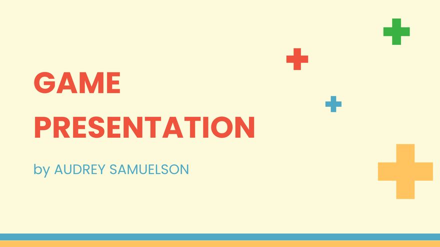 Free Game Presentation Template to Edit Online