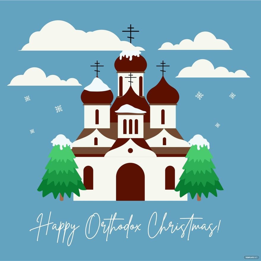 Happy Orthodox Christmas Illustration