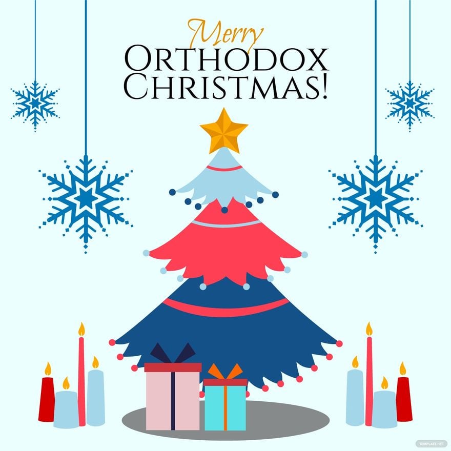 Orthodox Christmas Celebration Vector
