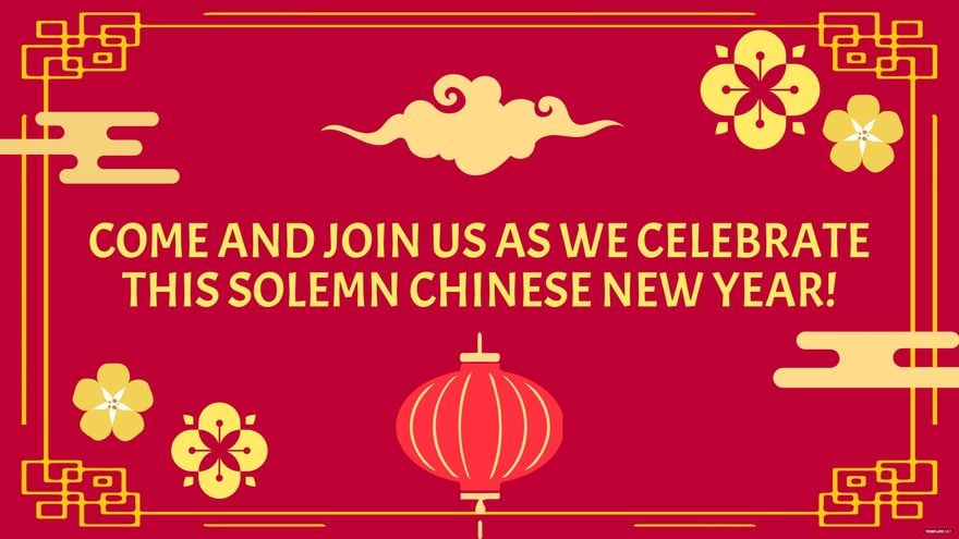 Free Chinese New Year Invitation Background in PDF, Illustrator, PSD, EPS, SVG, JPG, PNG